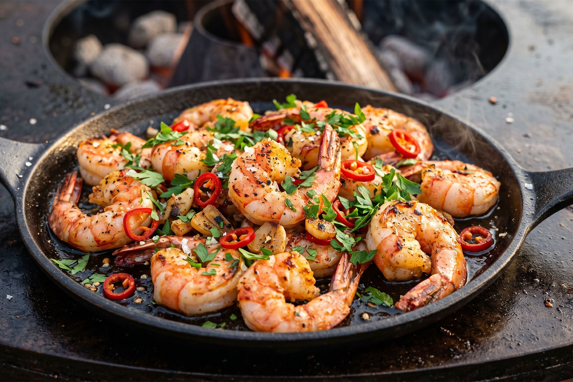 Giant Flames recept gamba's