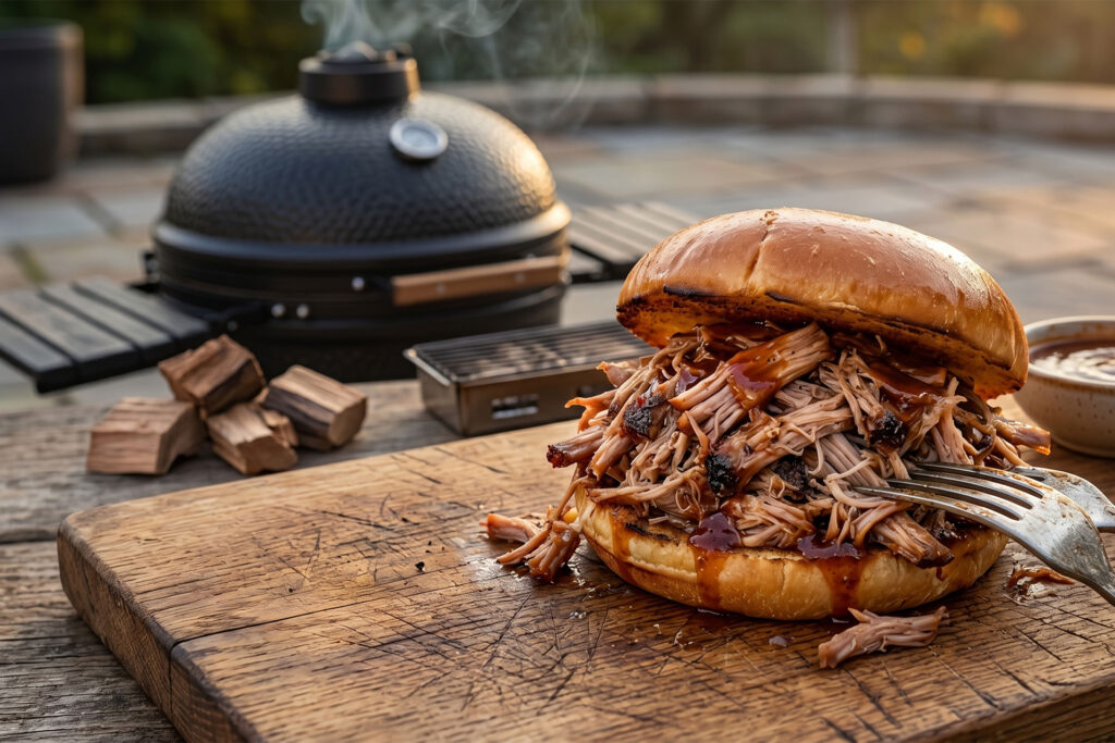 Pulled Pork with Apple smoking wood