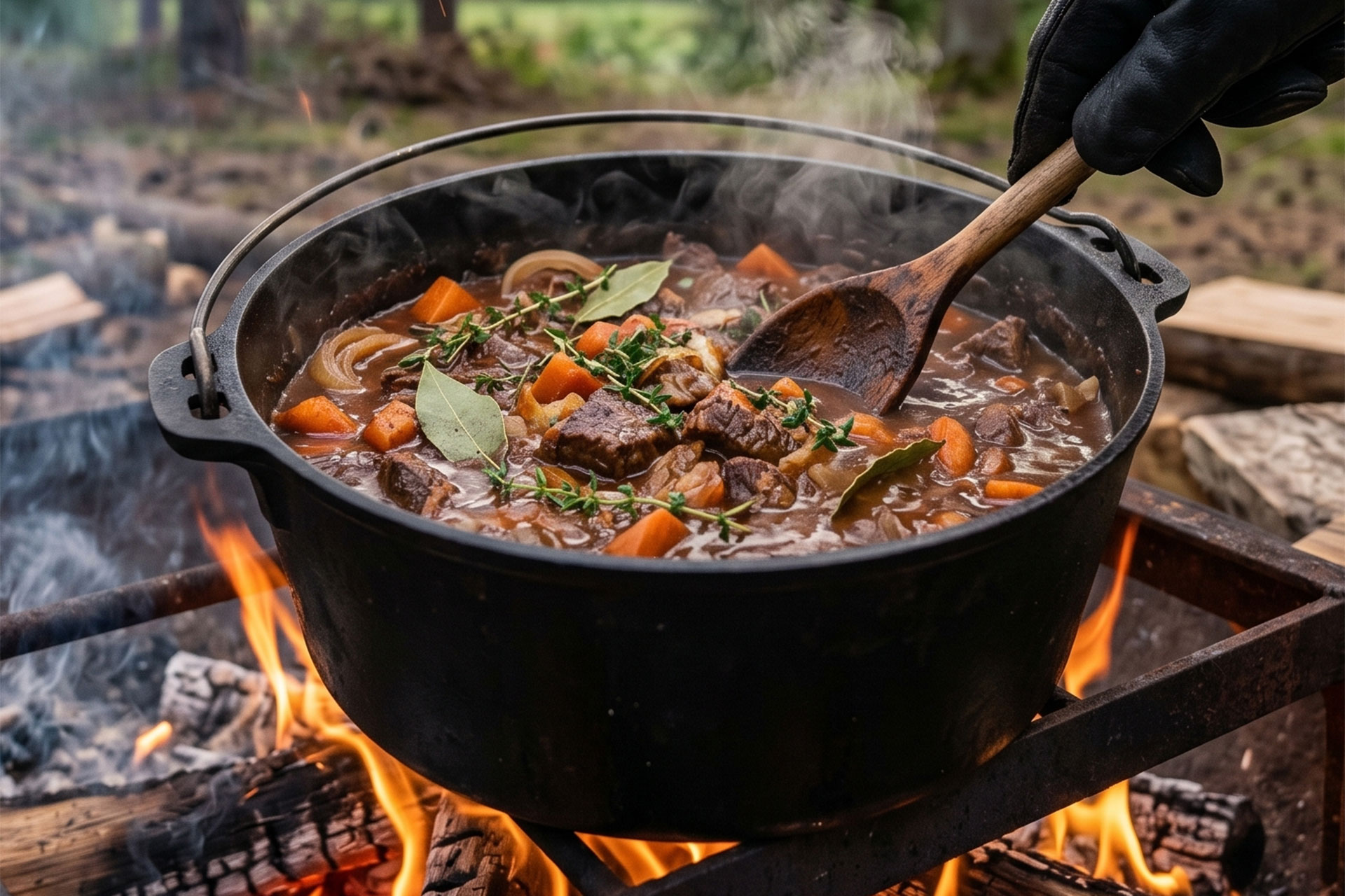 Giant Flames recept houthakkersstoof