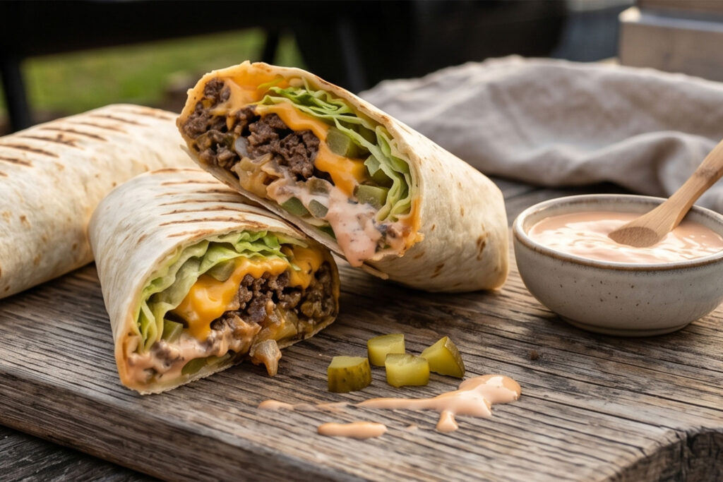 Giant Flames loaded wrap met gehakt