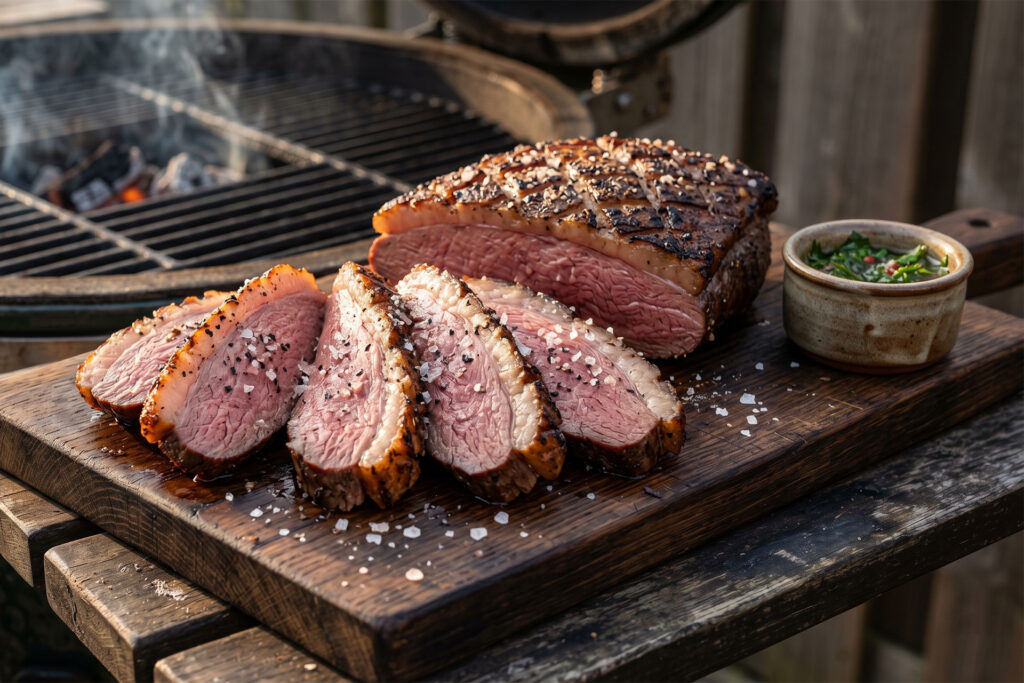 Picanha with a coarse sea salt crust