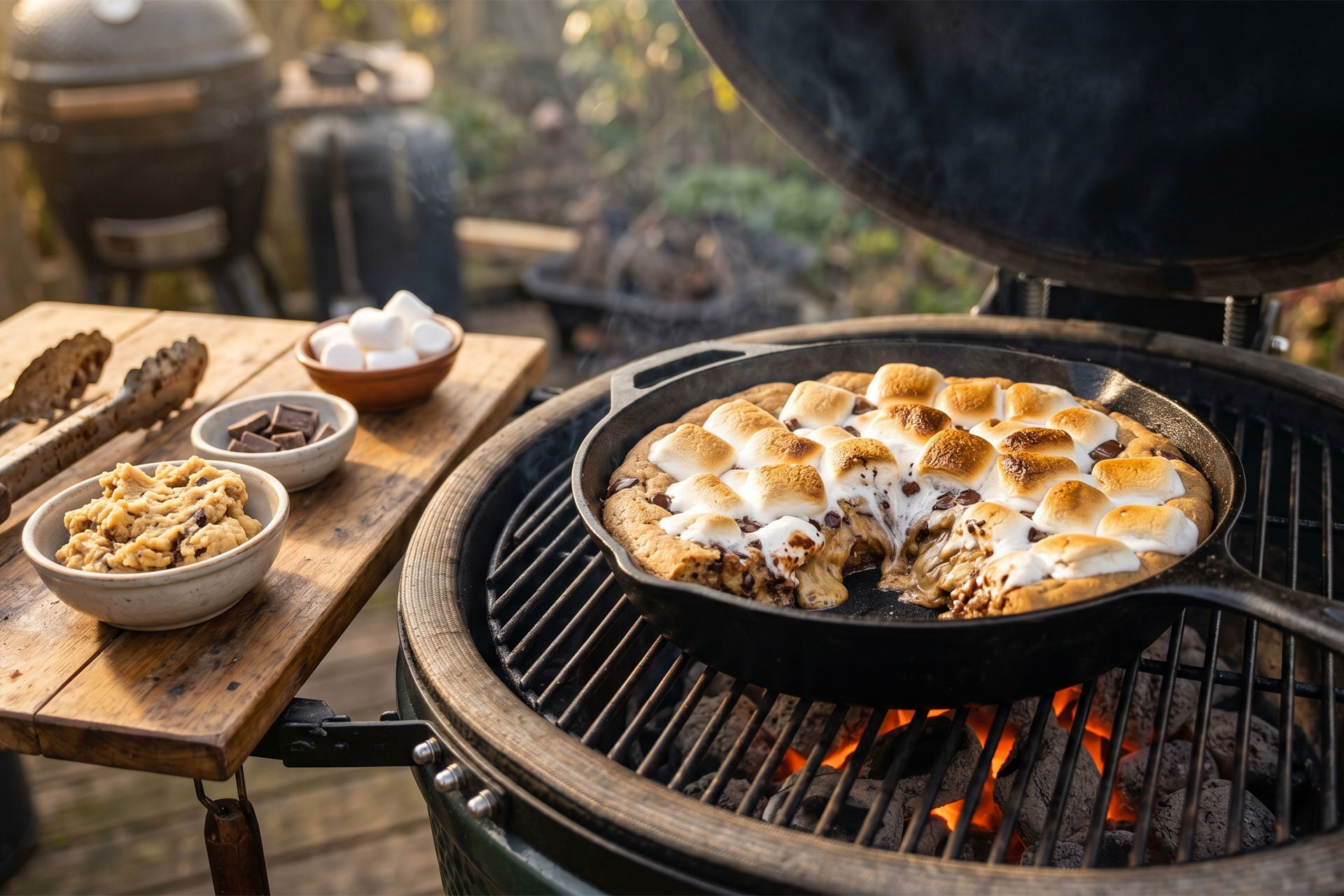 Giant Flames recepten s'mores skillet cookie