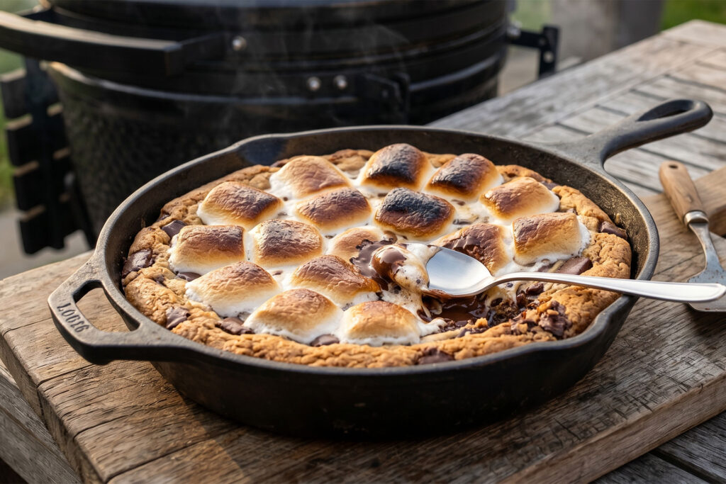 Giant Flames recepten s'mores skillet cookie